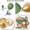 166 Pcs Sage Green Balloon Garland Arch Kit - Olive Green, Blush Peach, & Gold Balloons with Artificial Eucalyptus Stems for Jungle Safari, Baby Shower, & Wedding